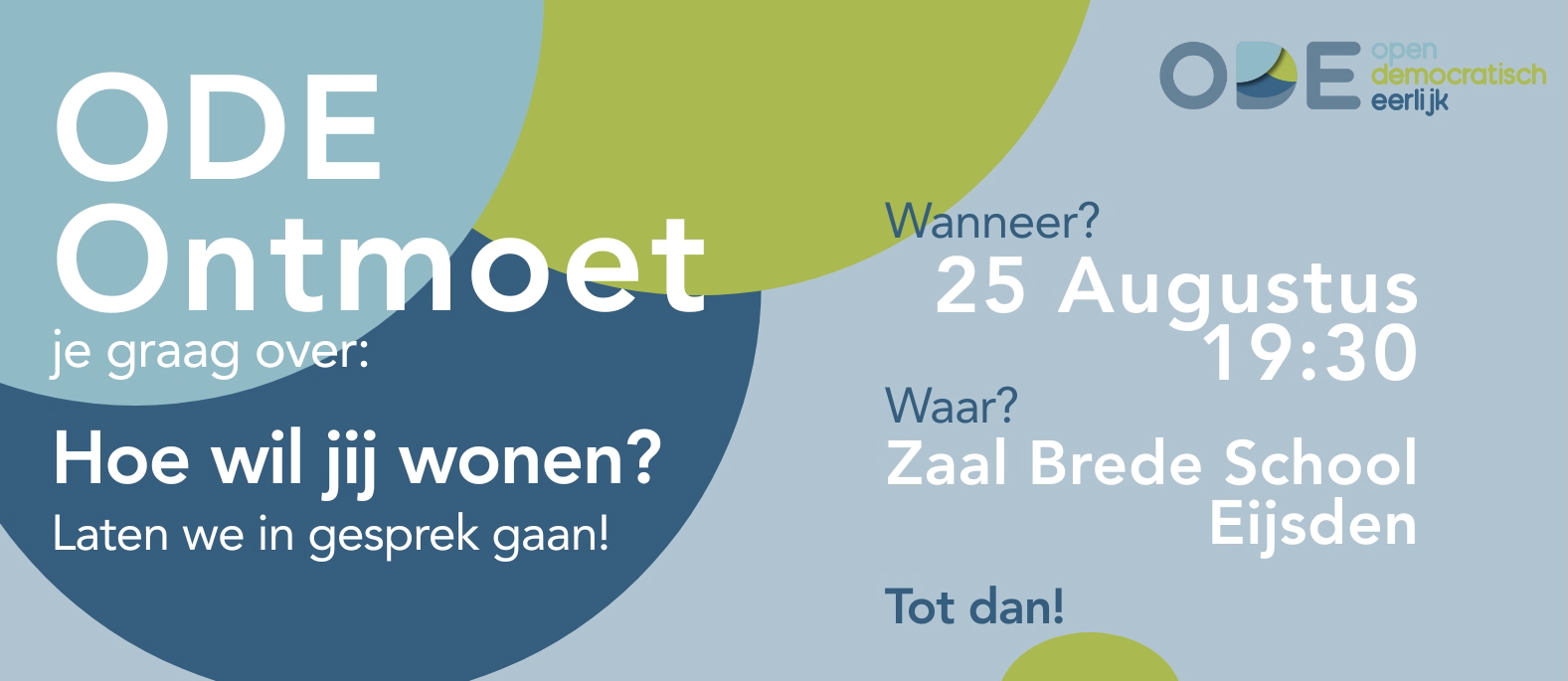 ODE Ontmoet met Anya Niewierra op 25 augustus in Eijsden